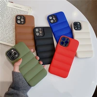 luxury jacket the puffer case for iphone 13 pro max 12 11 pro max x xs xr 7 8 plus se 2020 air cushion fidget silicone cover