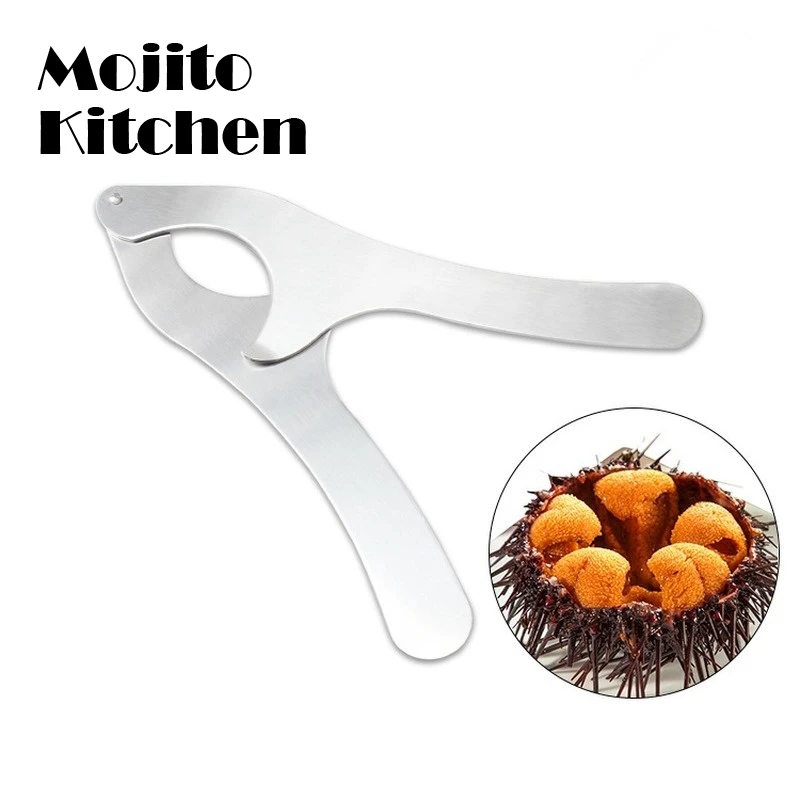 

Stainless steel sea urchin shell breaking tool scissors labor-savingshell opening A-shaped shear hook design sea urchin tool