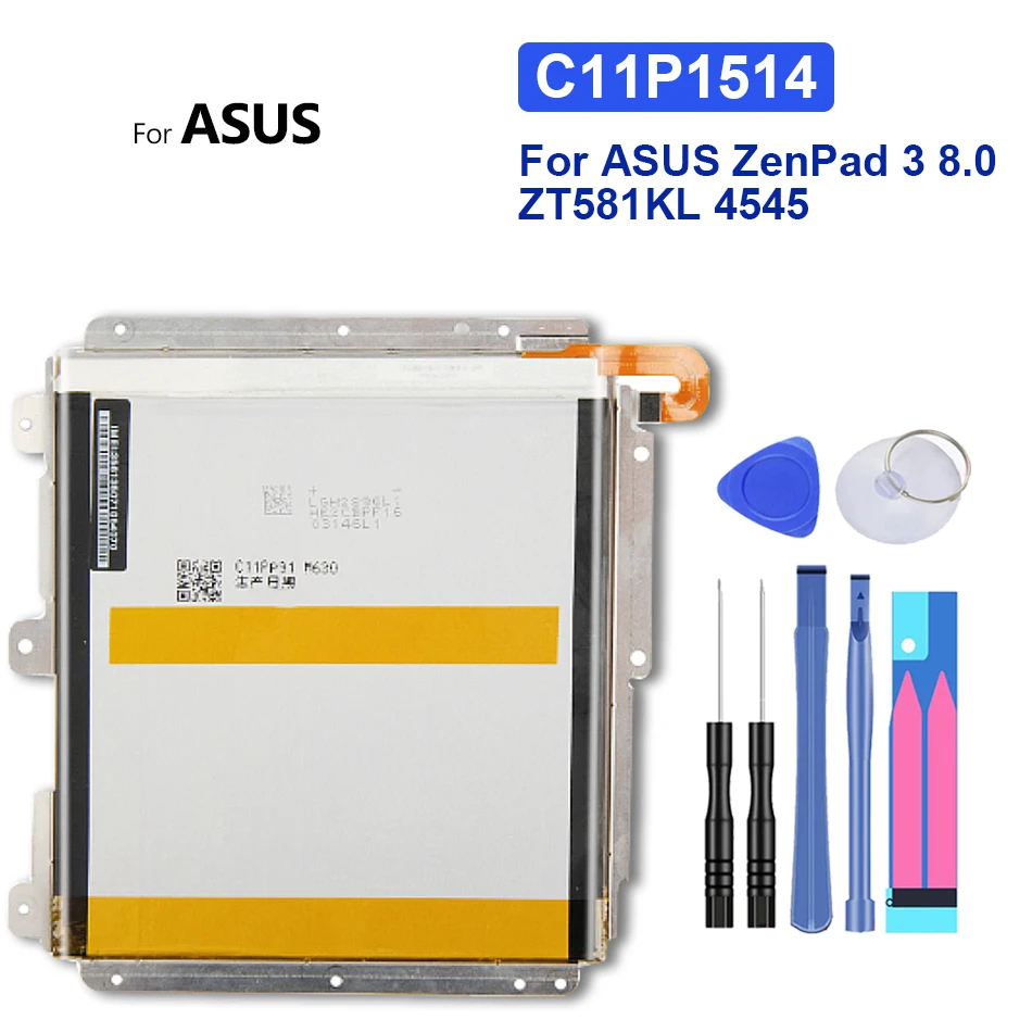 

Сменный аккумулятор C11P1514 для ASUS ZenPad 3 8.0 ZT581KL 8,0/4545 мАч с трековым кодом