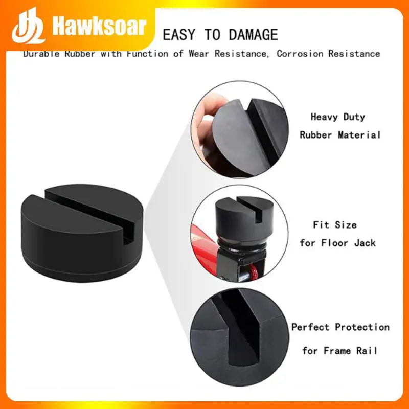 

Round Universal Rubber Pad Durable Car Jack Rubber Pad Practical Rubber Support Block Car Supplies Portable Multifunctional