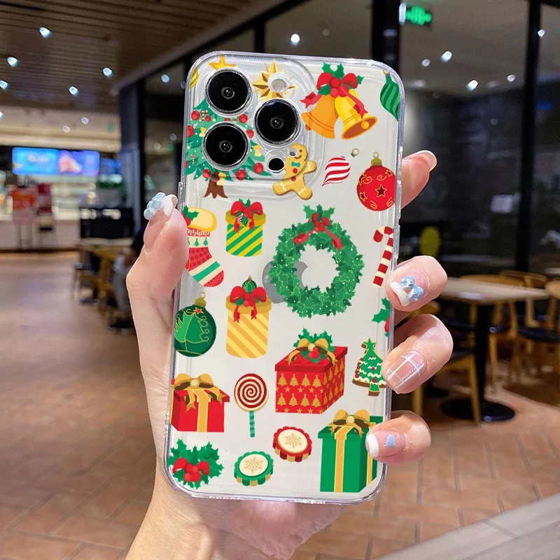 Модный рождественский узор для OPPO A16 31 5 53 55 60 72 76 78 92 9 97 98 2 92S K11 F11 Pro Прозрачный