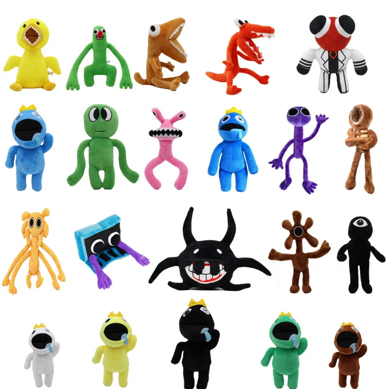 

2023 Rainbow Friends Plush Toy Doors Figure Cartoon Doll Kawaii Blue Monster Soft Stuffed Animal Toys Children Christmas Gifts