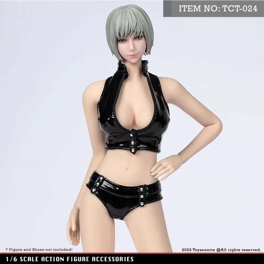 

ToysCentre TCT-024 1/6 женский сексуальный кожаный жилет шорты женский комплект подходит для 12 ''фигурки тела
