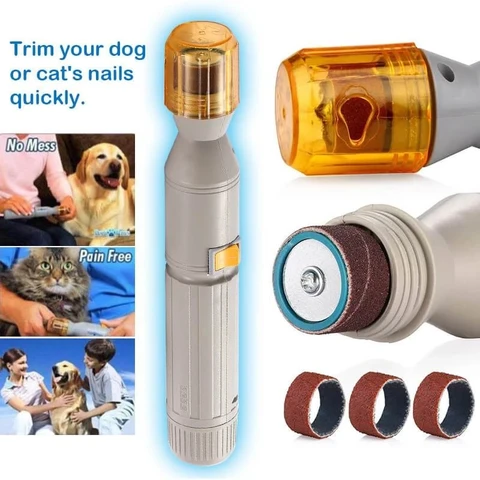 Безболезненные электрические кусачки для ногтей собак домашних питомцев полностью автоматическая Машинка для ухода за ногтями домашних животных Триммер аксессуары машинка для стрижки ногтей домашних животных