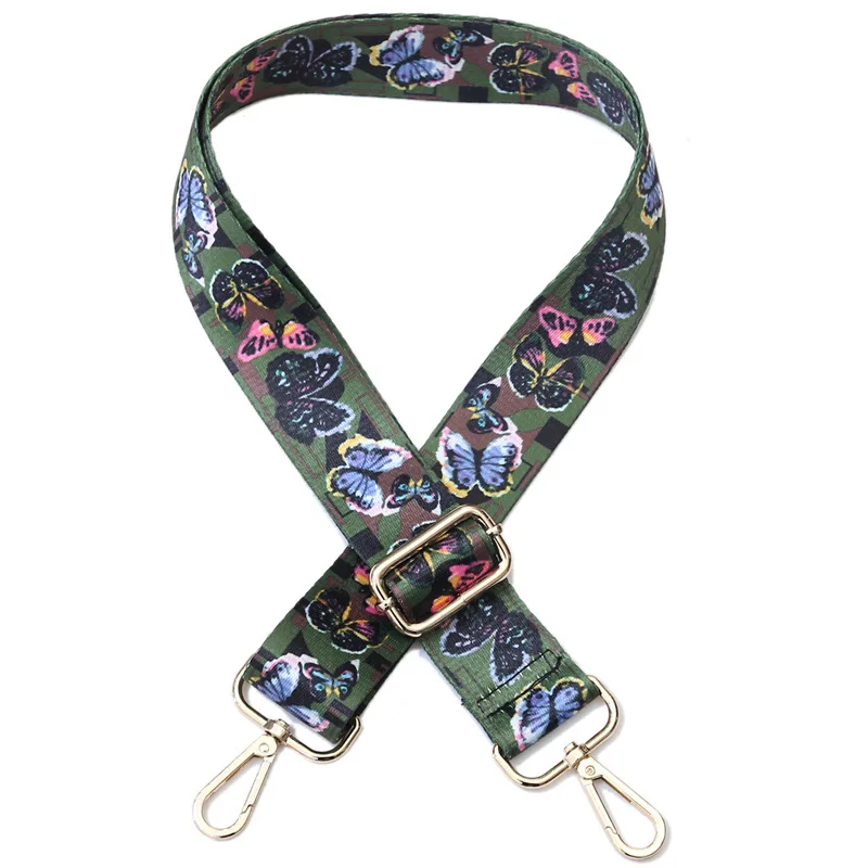 

New Women's Bags Straps with Colorful Pattern Adjustable Shoulder Bag Belt Accessories for Crochet Bags