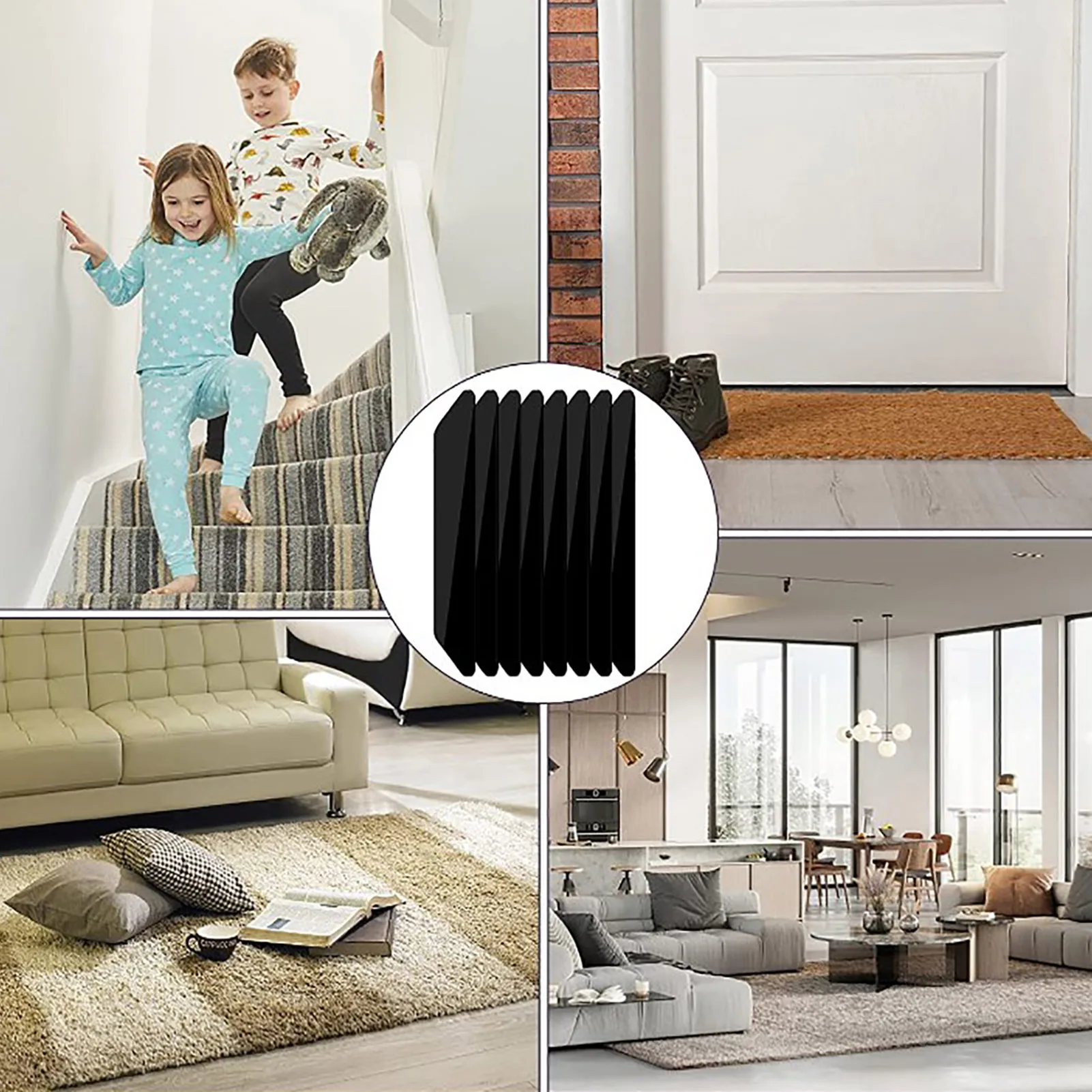 

Rug Gripper 8pcs Rug Pad Rug Tape Washable Rug Tape Rug Stopper Rug Grippers For Area Rugs Carpet Hardwood Floors