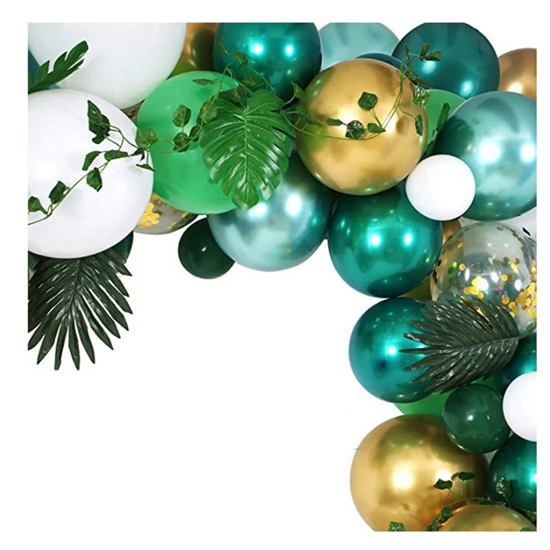 

Balloon Arch Kit for Safari Jungle Theme Party,Green/Gold Balloons for Birthday/Party DIY Decorations