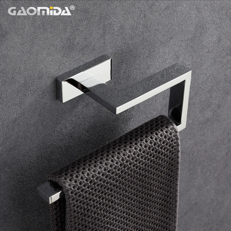 Holder Bathroom Black Towel Rack Ring Toilet Wall Shelf Kitchen Paper Towel Hanger Storage Hardware Accessories