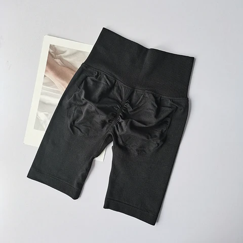 Verão sem costura shorts de ioga altos shorts de treino mulheres sexy booty barriga control academia perneiras respiráveis ​​shorts de corrida