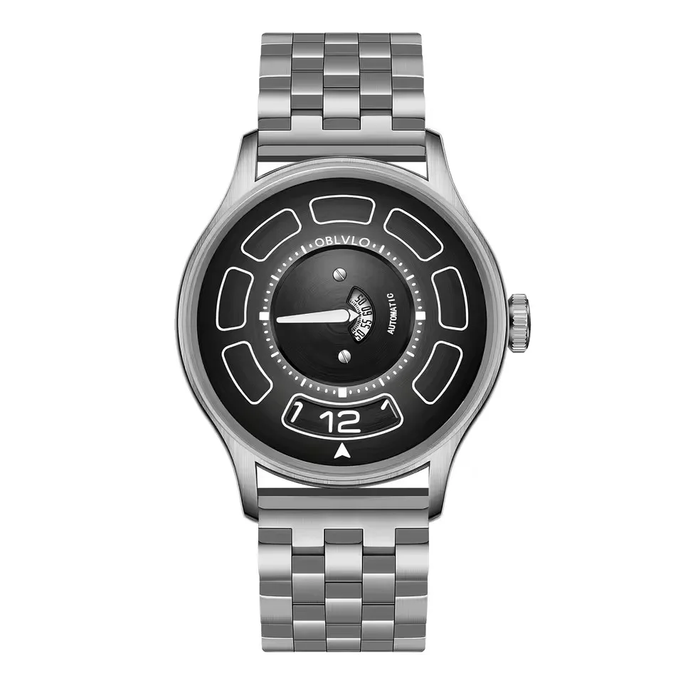 OBLVLO Мужские автоматические часы 41 мм Механические наручные Светящиеся 50 м