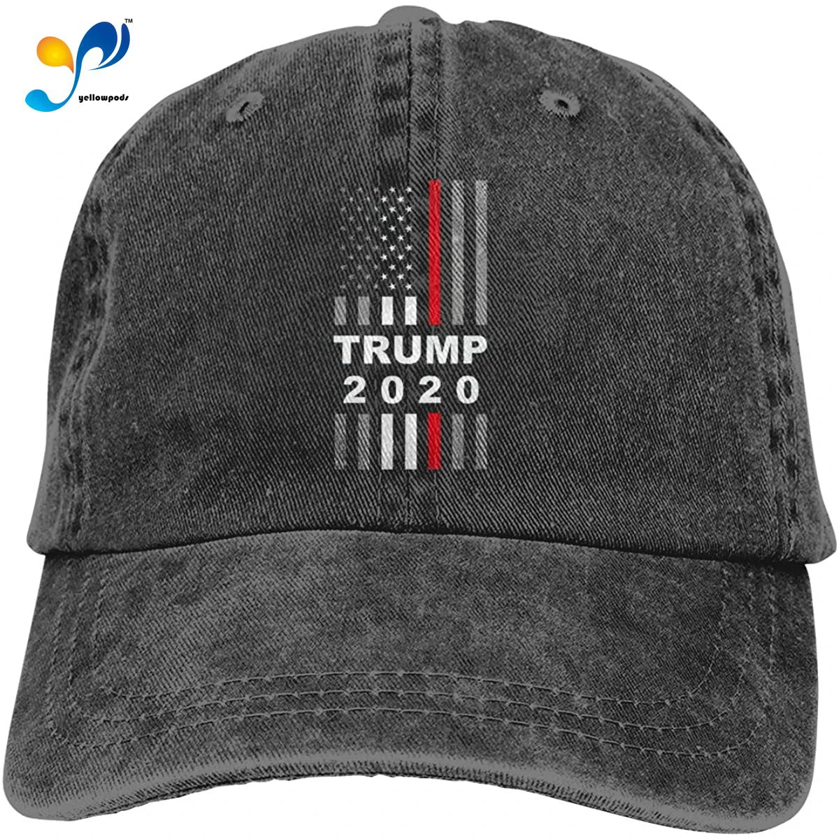 

Cowboy Baseball Cap Vintage-Trump-2020-USA-Thin-Red-Line-Flag Vintage Plain Adjustable Denim Hat For Women Men Gorras Hombre