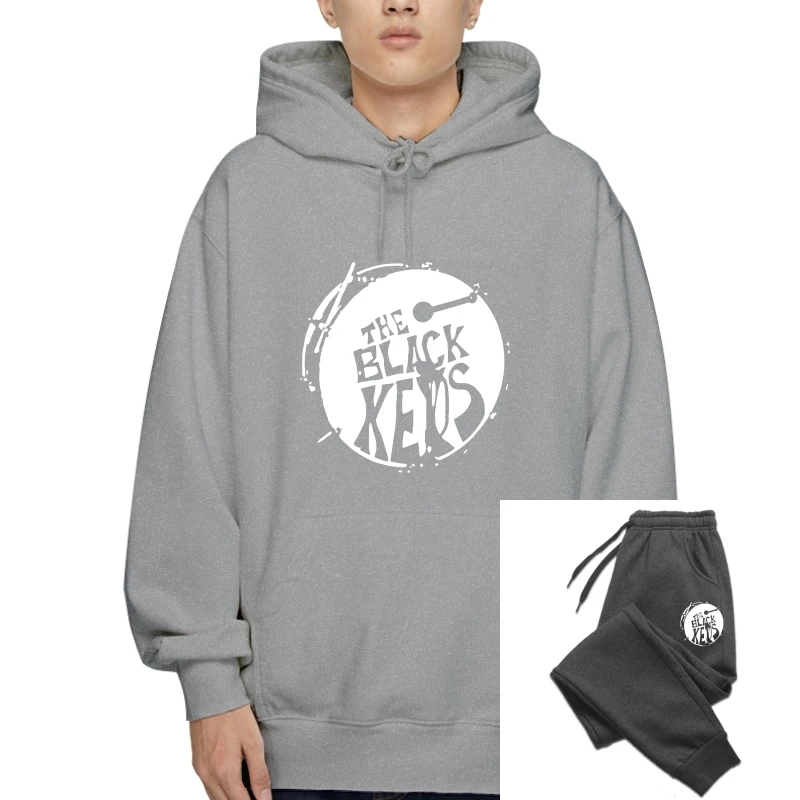 

Толстовка с черными ключами и барабаном, худи, музыкальный подарок для любимого, музыкальная группа, флисовая толстовка с рисунком