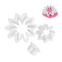 3pcs peony flower rose flower cookie mold handmade biscuit fudge candle mould diy soap wedding cake baking kitchen home decor