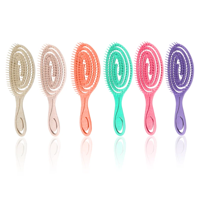 

1Pcs Plastic hollow Non knotting hair combs Children's soft tooth comb No harm to hair Massage scalp elastic comb hair brush