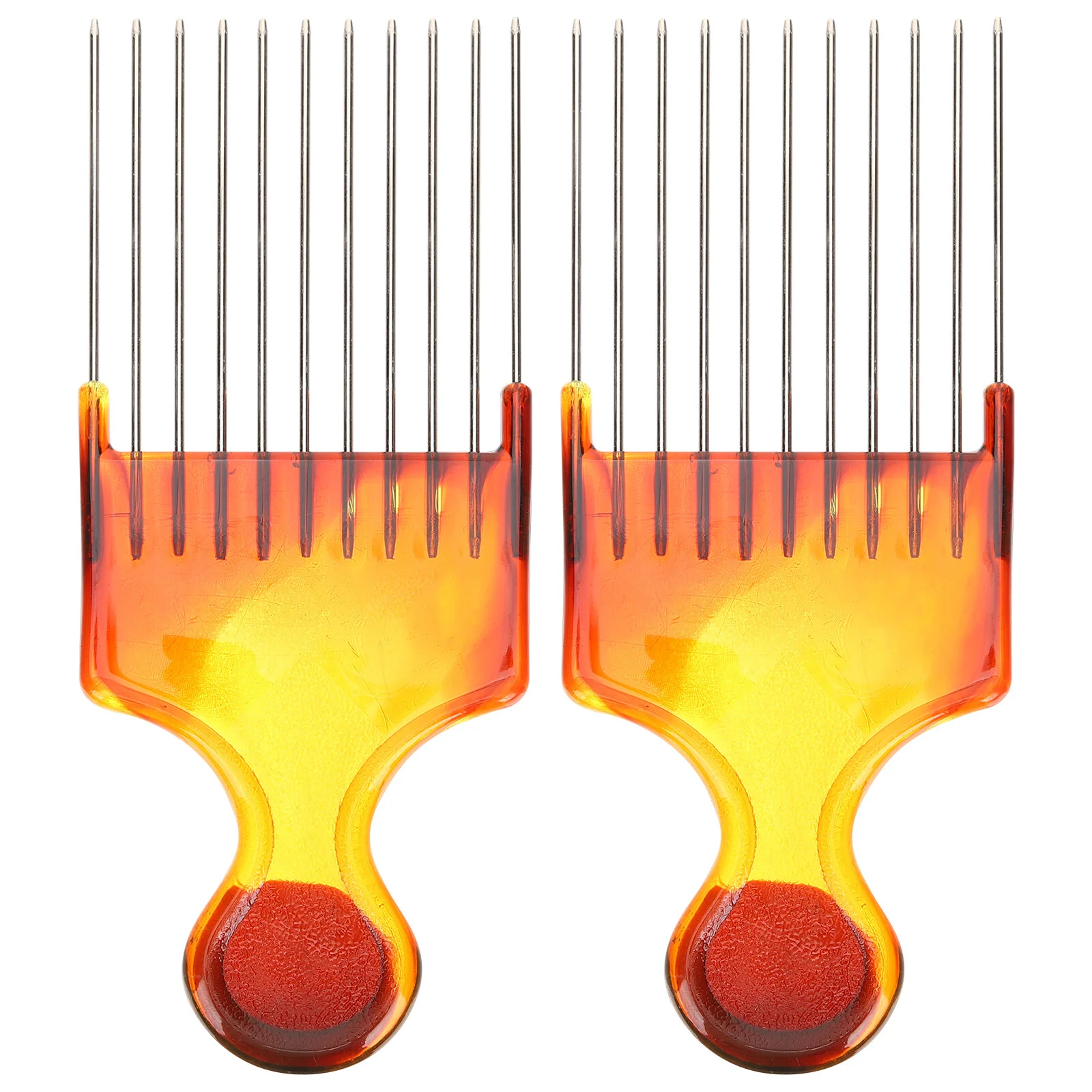 

2 Pcs Hair Holder Men Comb Parting Pick Lift Combs Sand Pulp Picks Stylist Plastic Barber Man