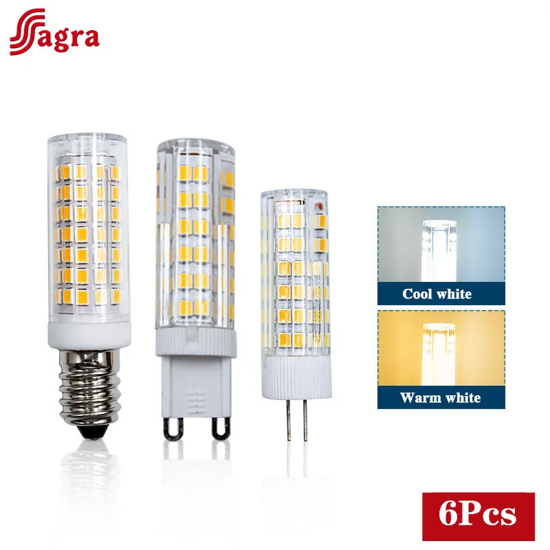 

6pcs/lot LED G4 G9 E14 3W 5W 7W 9W Light Bulb 220V LED Lamp Spotlight Chandelier Lighting Replace 30W 50W 70W 90W Halogen Lamps