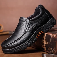 genuine leather shoes men loafers soft cow leather men casual shoes new male footwear black brown slip on 2022