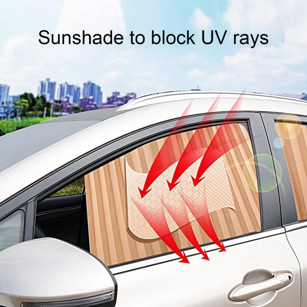 

Window Curtain Eight Satin Car Sunshade Removable Foldable Useful Widely Applied Car Window Curtain