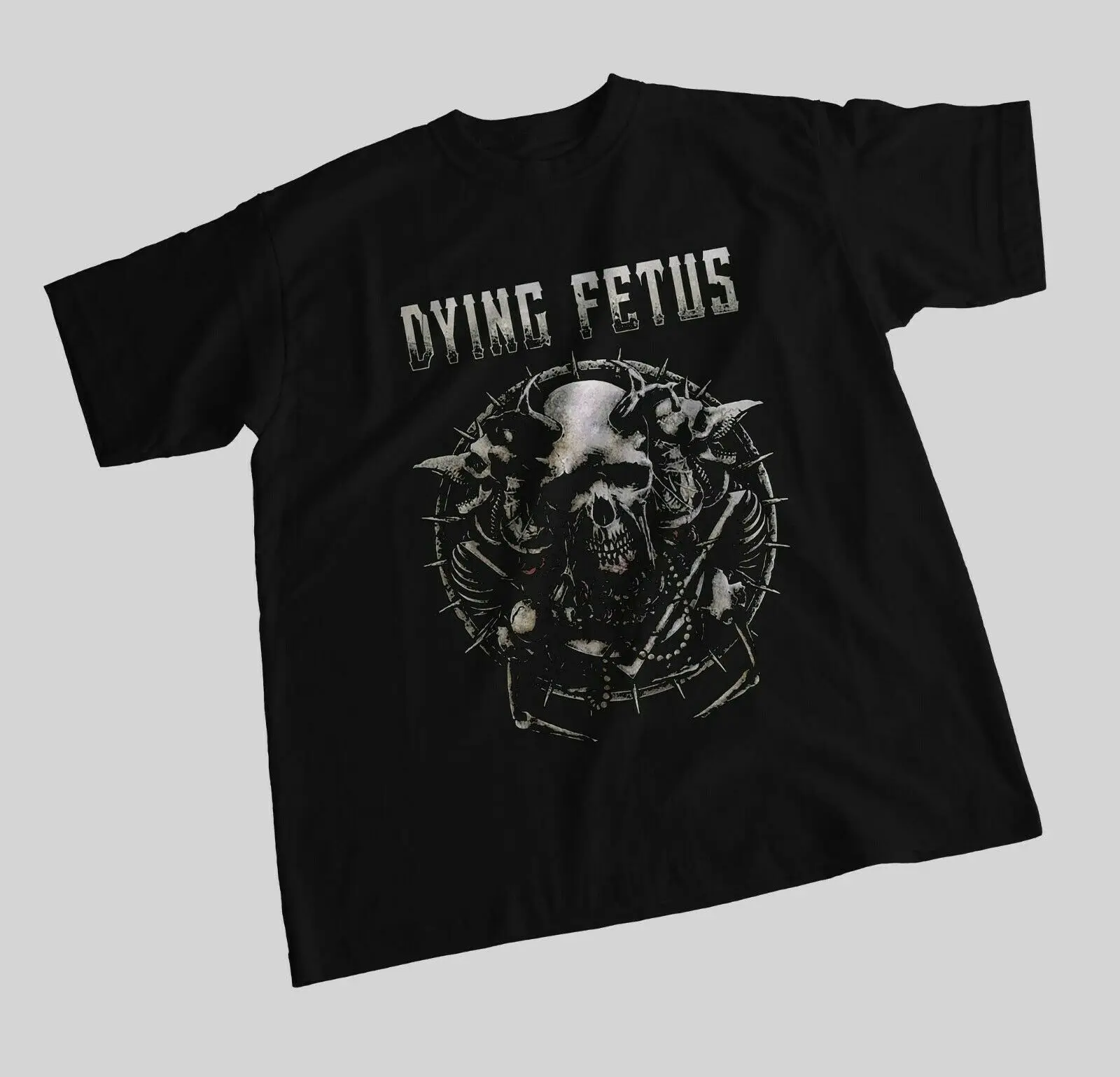 

T-Shirt Skull Logo American death metal Theme Die Fetus 2022 Black Color