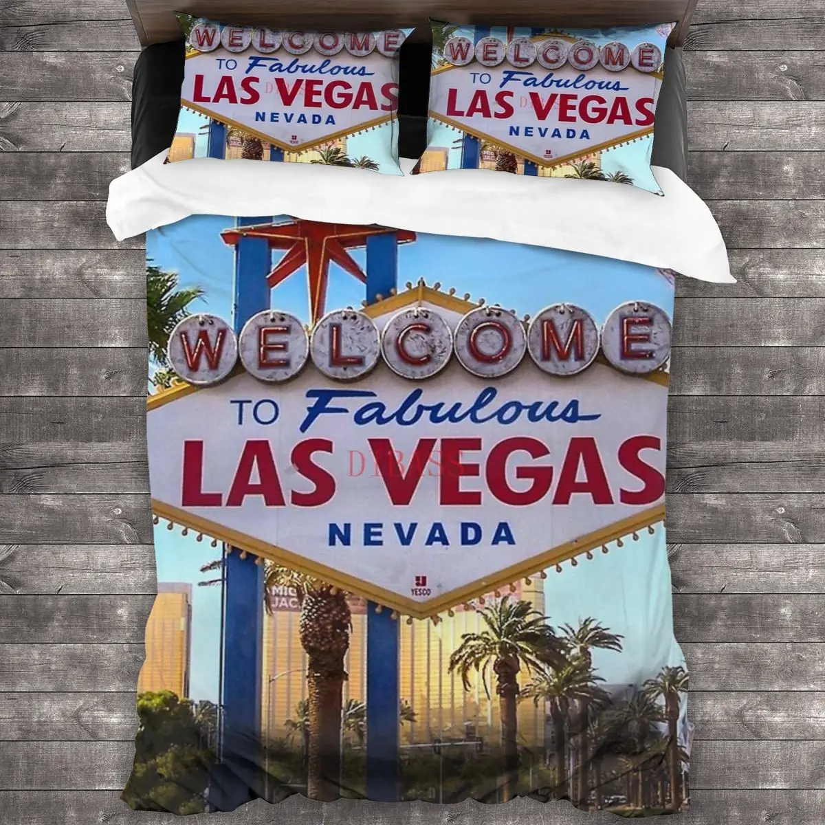 

Добро пожаловать в Лас Вегас мягкая искусственная кожа с 2 наволочками, пододеяльник с застежкой-молнией, одеяло большого размера