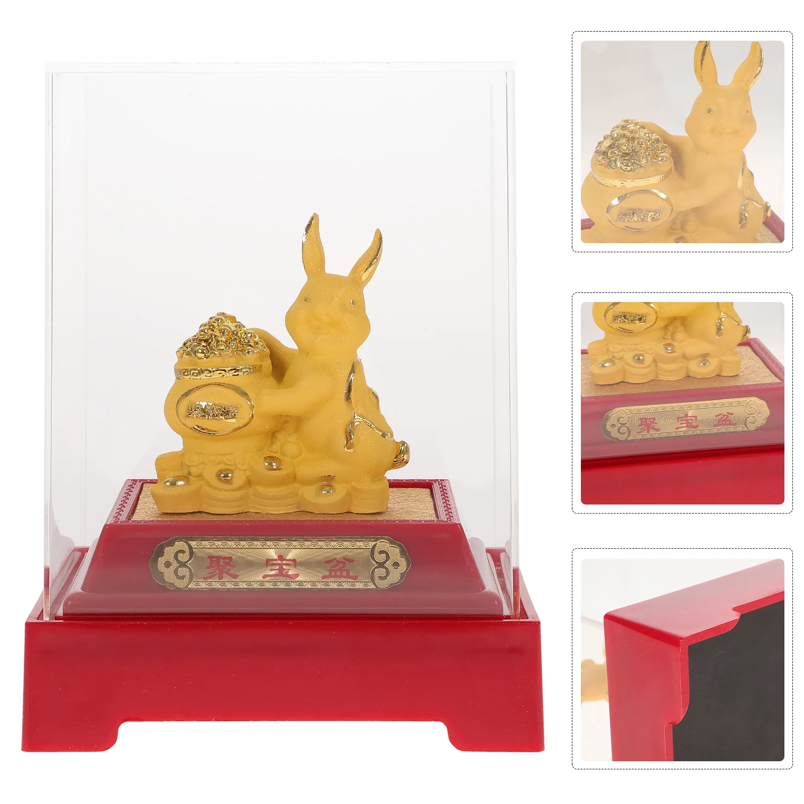 

Rabbit Year Statue Decorations Bunny Chinese Shui Feng Figurine Newthe Lucky Figurines Animal Figures Zodiac Lunar Decoration