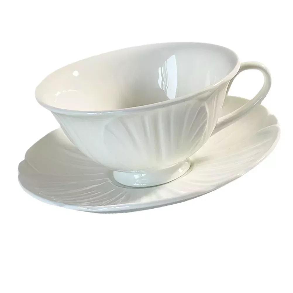 

1 Set Ceramic Cup French Style Vintage Mug Coffee Cup Saucer Water Cup