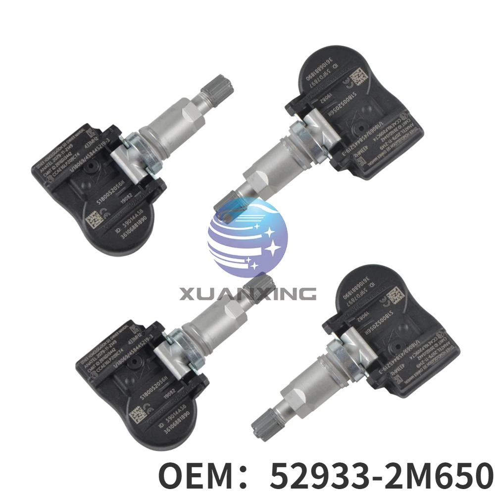 

52933-2M650 Tire Pressure Sensor Monitoring System TPMS 433Mhz For HYUNDAI Accent Elantra Genesis KIA Cadenza Rio Sorento