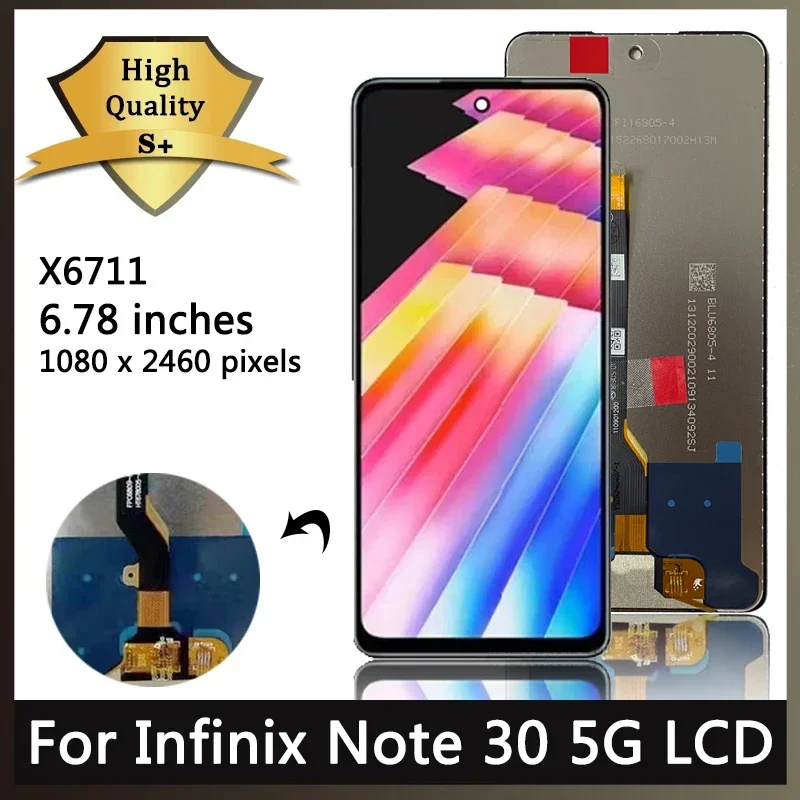 6 78 &quotНовый ЖК-дисплей для Infinix Note 30 5G дигитайзер сенсорного экрана в сборе Note30 X6711