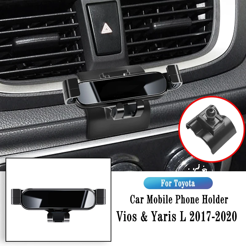 

Navigate Support For Toyota Vios 2017-2020 2021 Yarisl Gravity Navigation Bracket GPS Stand Air Outlet Clip Rotatable Support