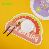 leather table mat western placemat for table cute rainbow waterproof heat resistant mats home tableware pad utensils for kitchen