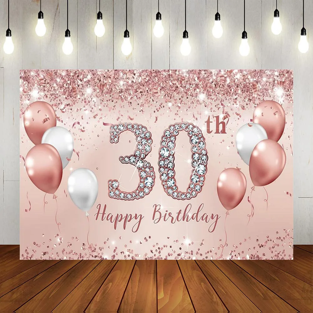 

Фон для фотосъемки с надписью «Happy 30th Birthday»
