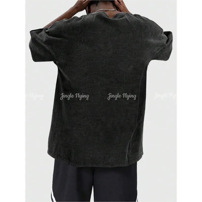 Мужская футболка Alkaline Trio с потертостями и рисунком Your Coffin черная хлопковая