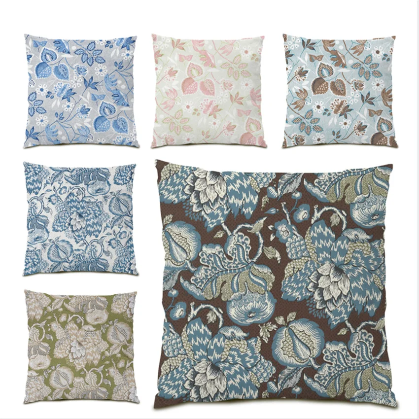 

Cushions Cover Tropical Decorative Pillows Flowers Sofas for Living Room Decoration Plants Colors Home Decor Modern Art E0044