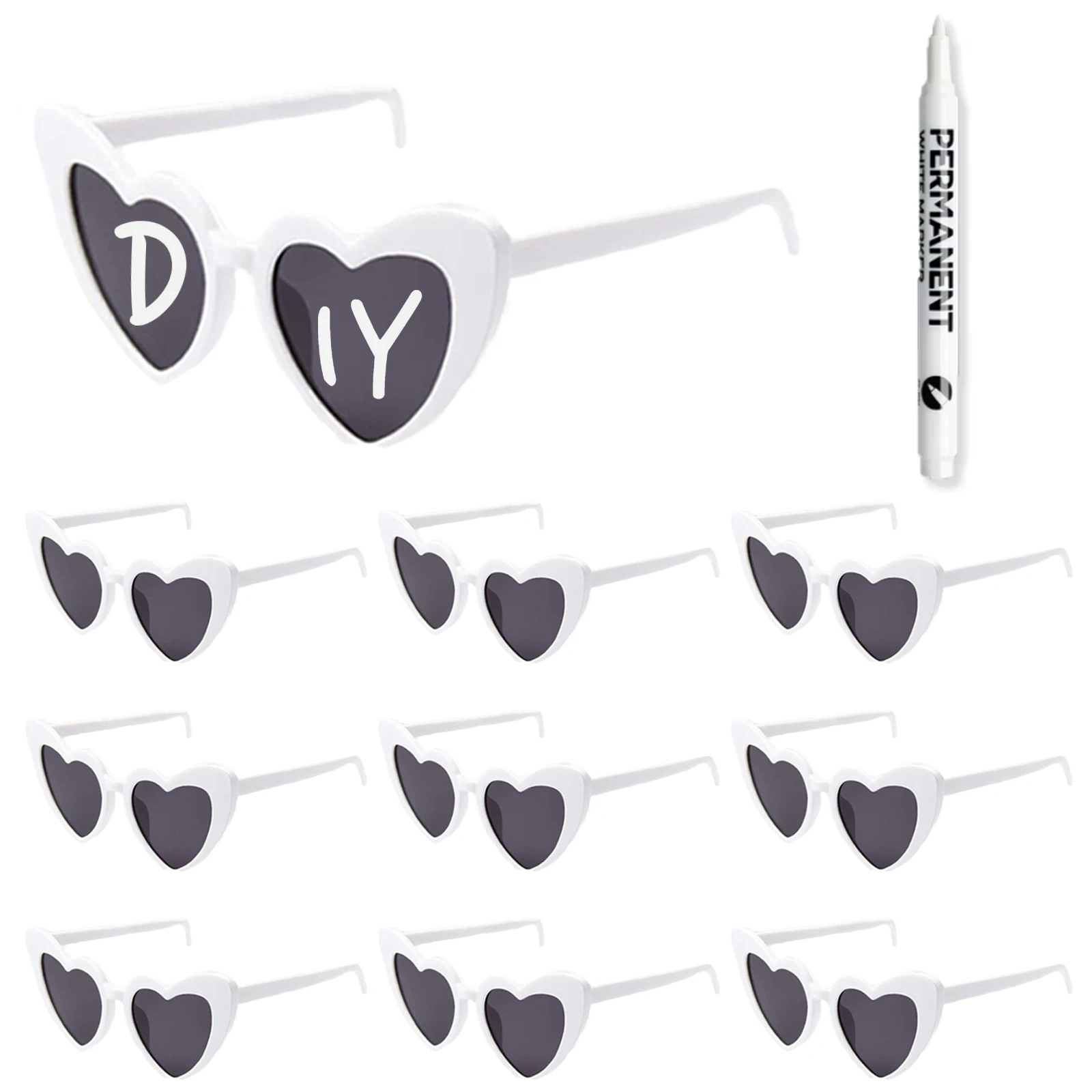 

Свадебные солнцезащитные очки в форме сердца