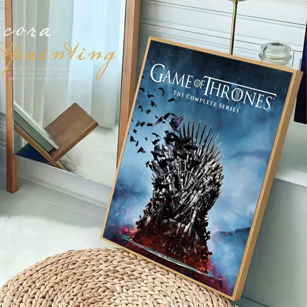 TV-G-Game Of Thrones Whitepaper Poster Waterproof Paper Sticker Coffee House Bar Posters Wall Stickers
