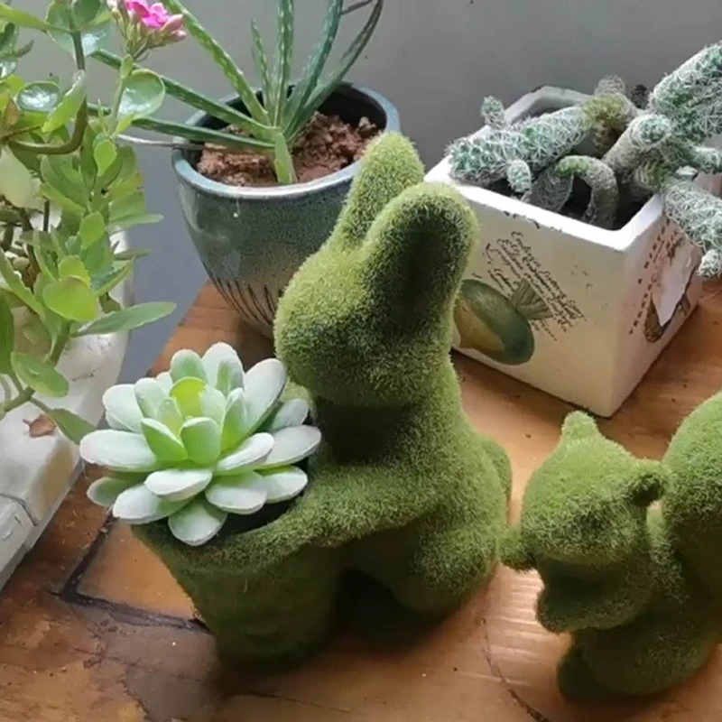 

Полимерный кролик, цветочный горшок, ваза, украшения, статуя, скульптура, держатель кисти для макияжа