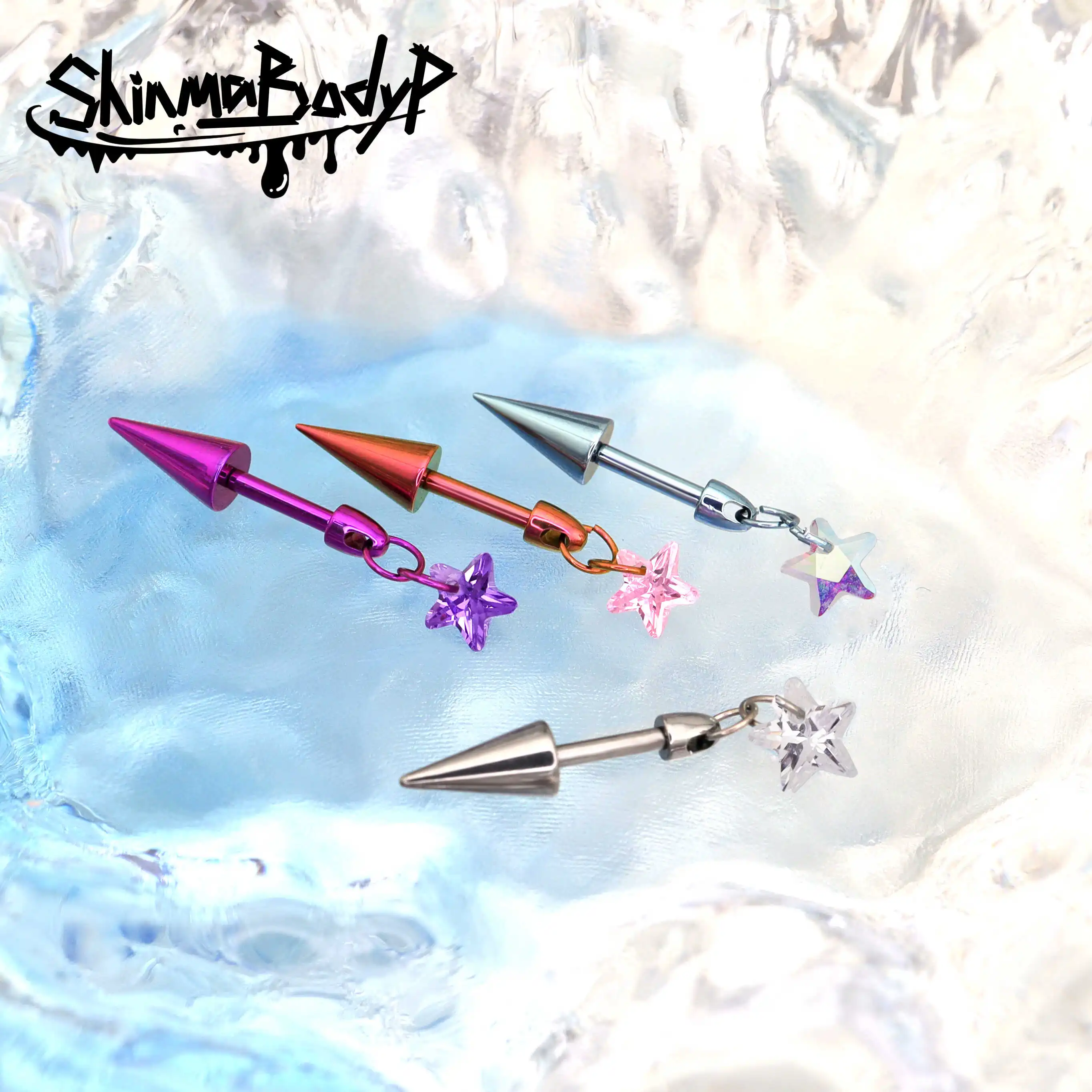 Shinma F-36 Титановый сплав Циркон Острый конус Подвеска Ушное колесо Шпильки для