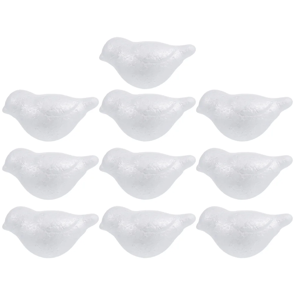 

12 Pcs Modeling Craft Foam Puzzle Toys Unpainted Animal Foam Nativity Ornaments Kids Foam Bird Embryo Birds Foam Painting Toy