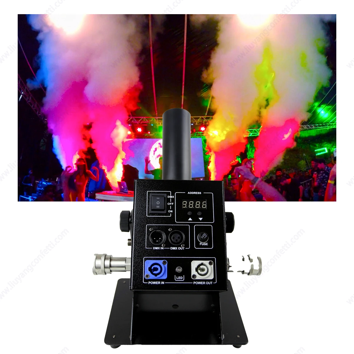 Co2 Jet Machine CO2 Cannon Power Control Cyro Blaster DMX512 Светодиодный угол регулирования No Ice Seum Fog DJ