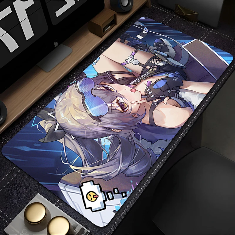 Коврик для мыши Extra Laptop H-honkai Star Rail Silver Wolf Keyboard Girl Style HD Office Нескользящий Kawaii девочек