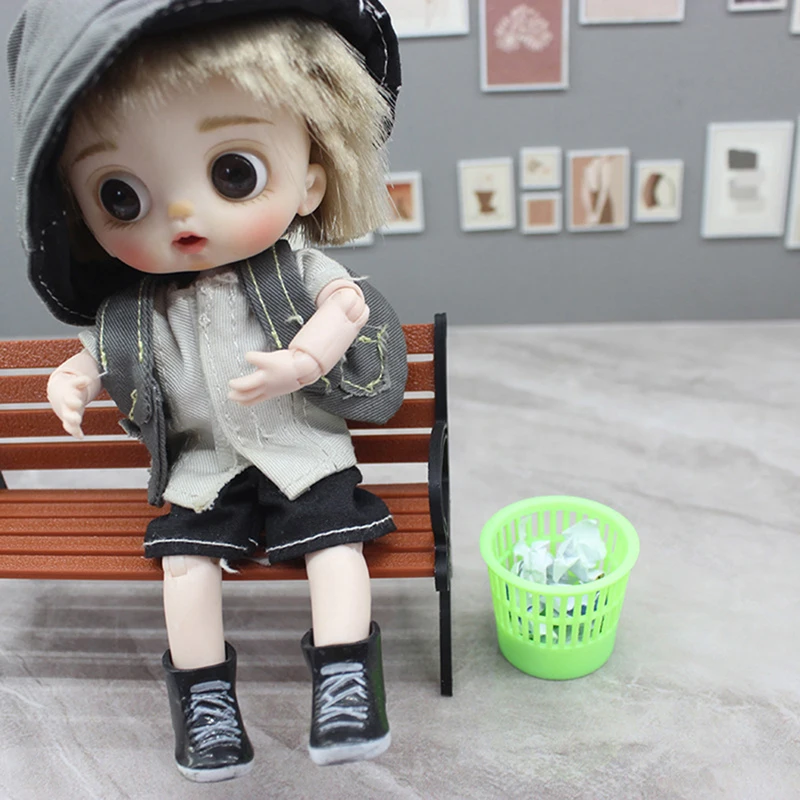 1 шт. миниатюрная корзина для хранения кукольного домика 1:12