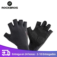rockbros cycling gloves bicycle half finger gloves sun protection men women anti slip breathable driving running sports gloves