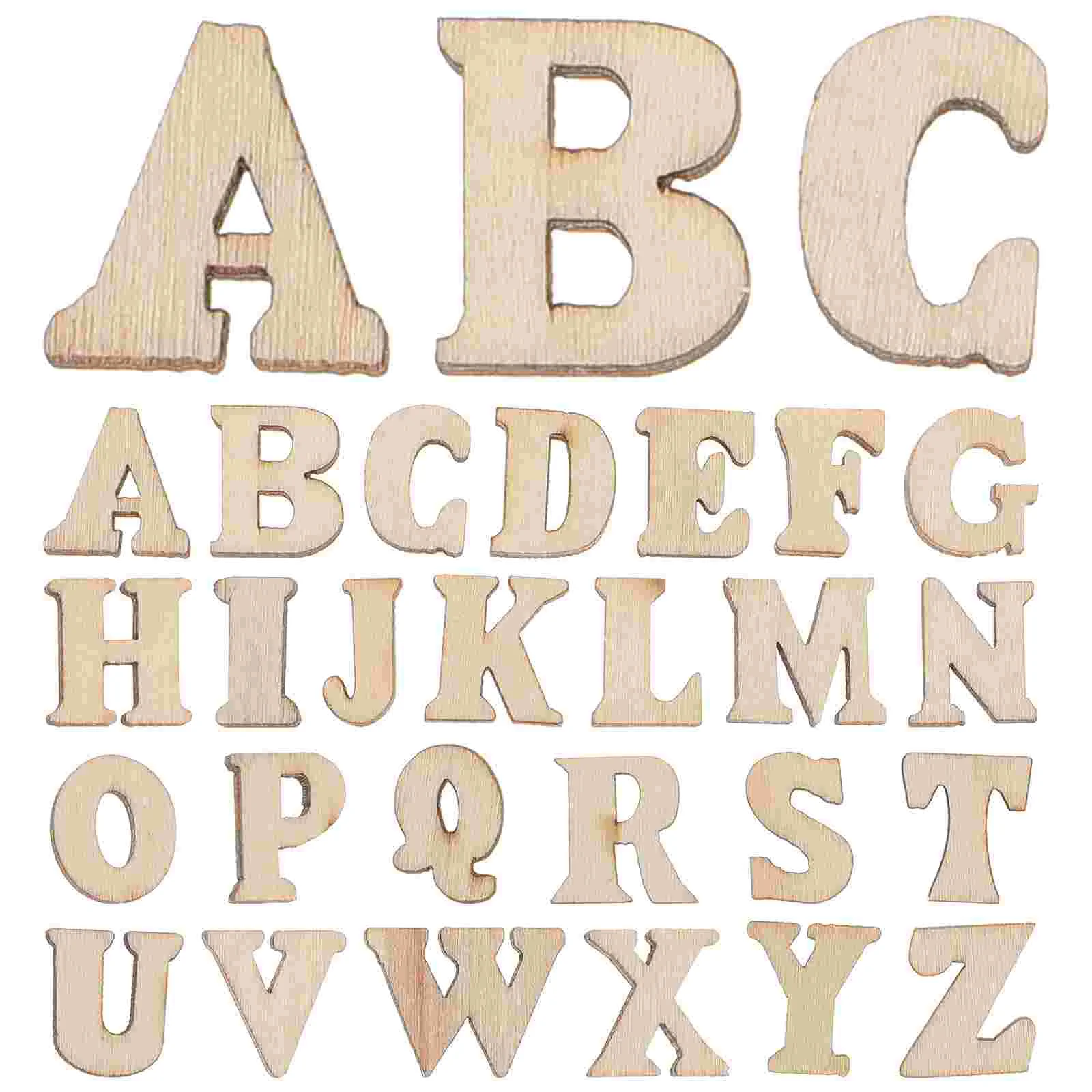 

Wooden Letters Wood Slice Crafts Alphabet Craft Letter Unfinished Embellishments Slices Christmas Material Mini Diy English