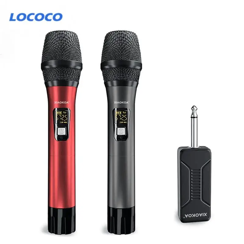 

Karaoke Microphone 2 Pack Rechargeable Receiver, Wireless Bluetooth Karaoke Microphone for Singing, Portable Handheld Mic