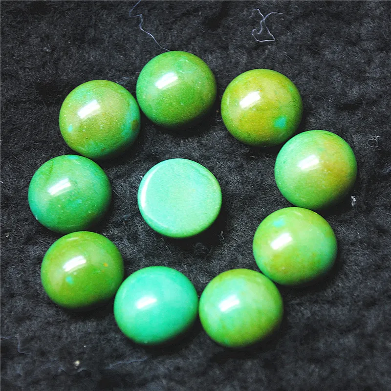 10 шт. круглые бирюзовые кабошоны Размер мм