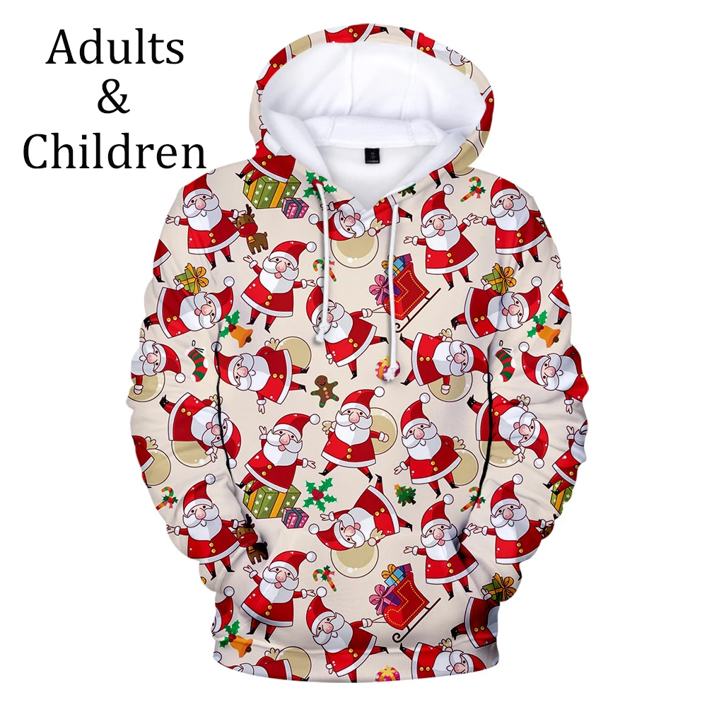 

Popular New Suitable Christmas Hot Fashion Harajuku Christmas 3D Hoodies Men Women Children Kids 3D Boy Girl 3D Casual Sportwear