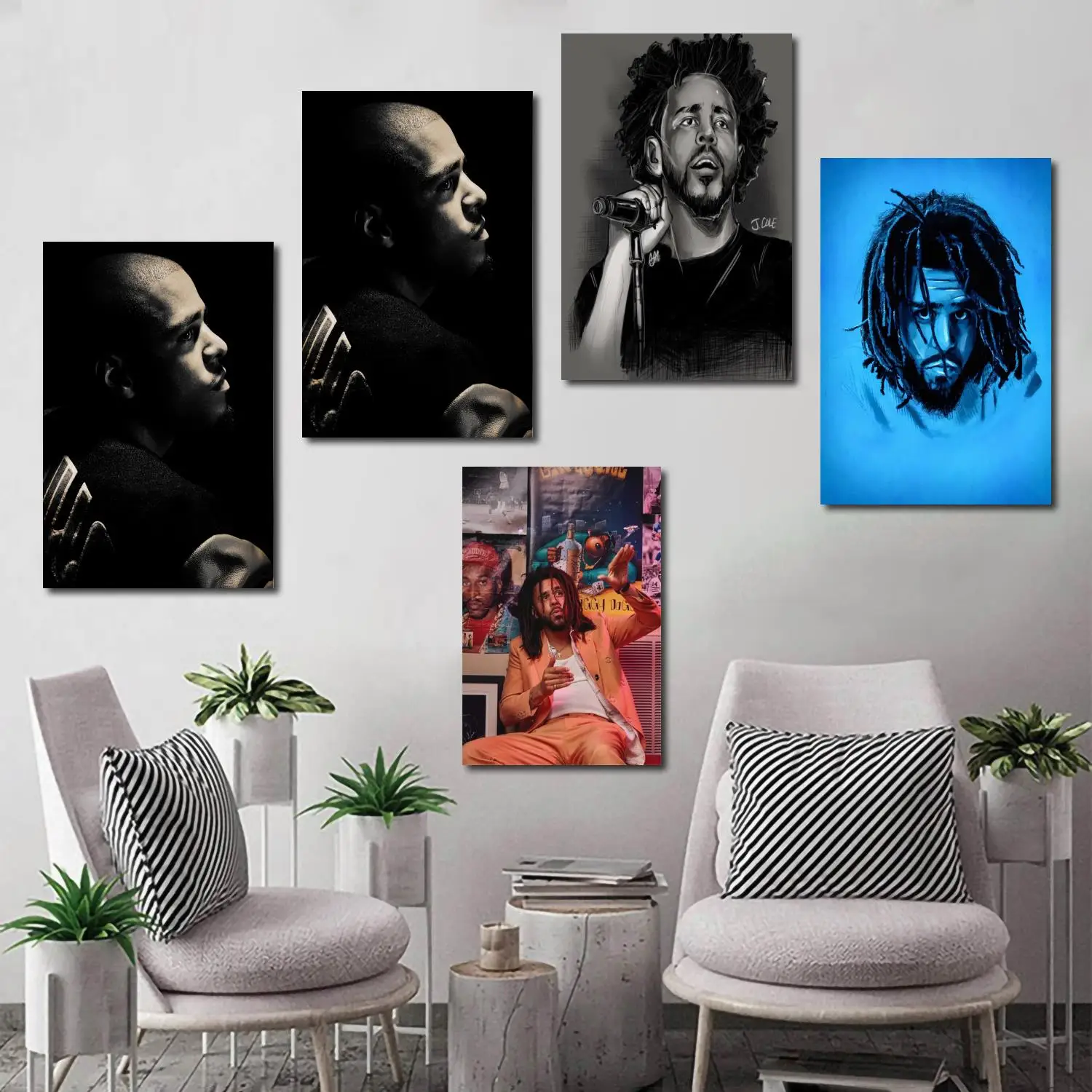 

J Cole Singer poster Decorative Painting 24x36 Canvas Poster Wall Art Living Room Posters Bedroom Painting