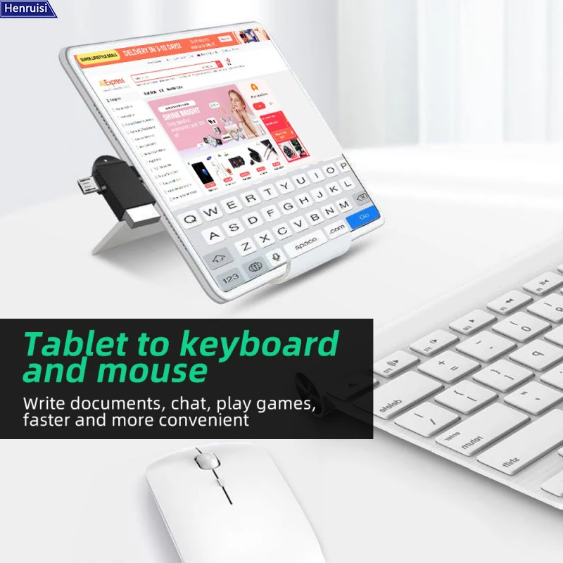 Two in One OTG Adapter USB3.0 Female To Micro USB Male&Type C Male Connector Adapters 5Gbps Data Transmitting Adapter