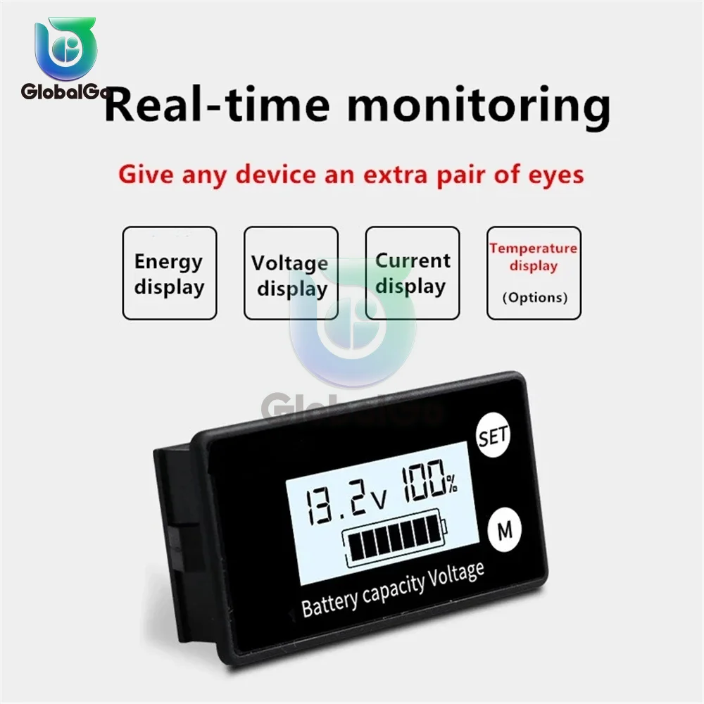 Цифровой амперметр вольтметр ЖК-дисплей индикатор емкости батареи 8-100 в |