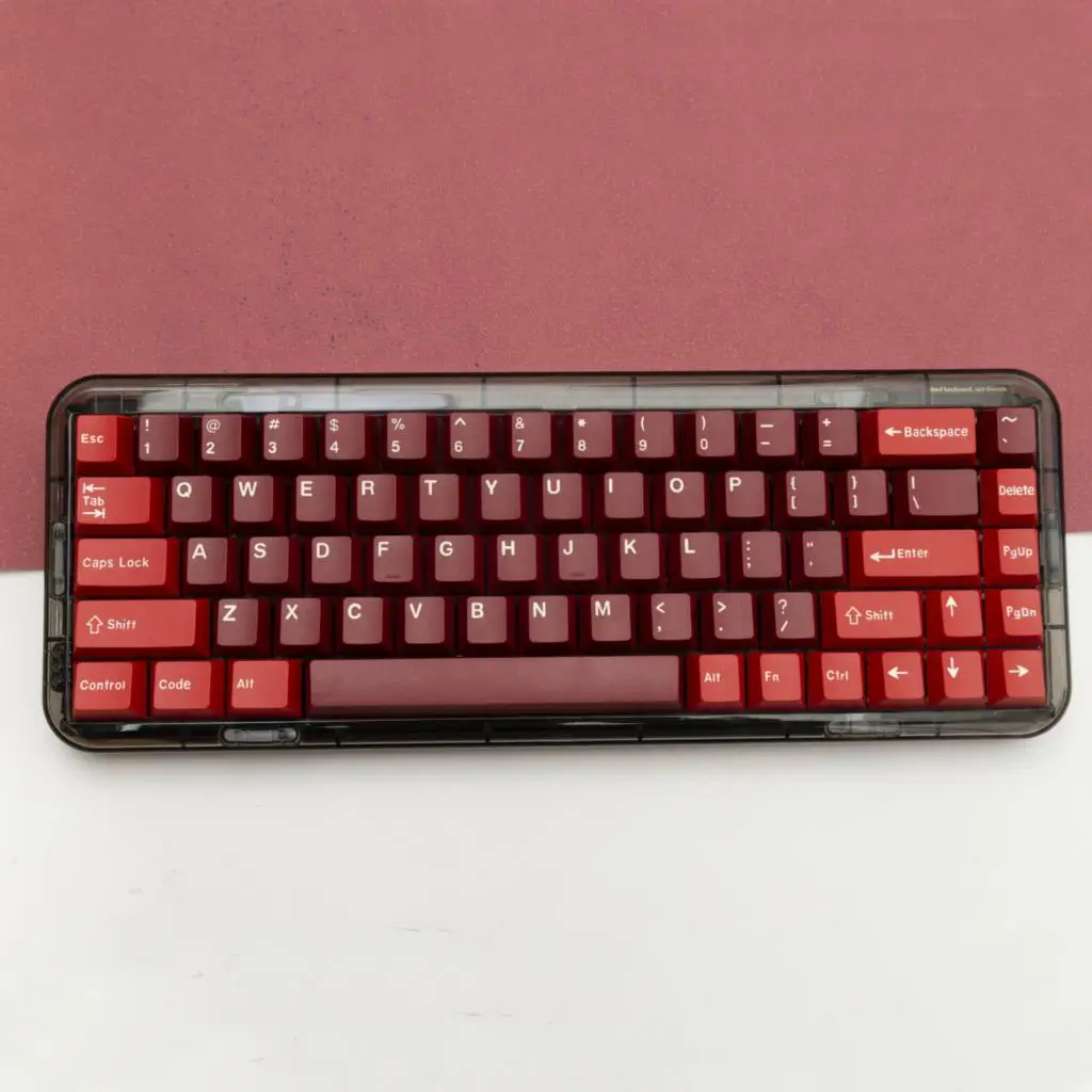 Колпачки для клавиш GMK 173 профиль Jamon Cherry PBT Red DYE-SUB колпачки механической